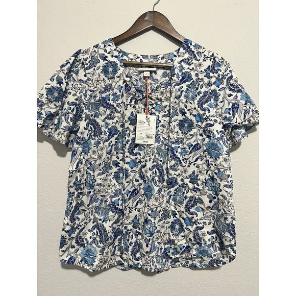 Knox Rose Tops - WOMEN'S Short Sleeve Lace-Up Top - Knox Rose Size Medium